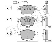 22-0552-1 Sada brzdových destiček, kotoučová brzda METELLI