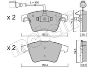 22-0552-2 Sada brzdových destiček, kotoučová brzda METELLI