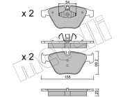 22-0558-6 Sada brzdových destiček, kotoučová brzda METELLI