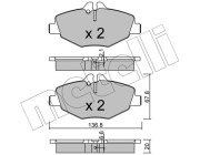 22-0562-0 Sada brzdových destiček, kotoučová brzda METELLI