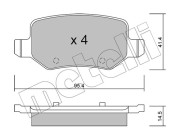 22-0565-0 Sada brzdových destiček, kotoučová brzda METELLI