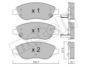 22-0577-2 Sada brzdových destiček, kotoučová brzda METELLI