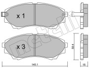 22-0610-0 Sada brzdových destiček, kotoučová brzda METELLI