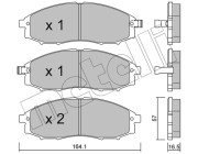 22-0611-0 Sada brzdových destiček, kotoučová brzda METELLI