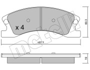 22-0626-0 Sada brzdových destiček, kotoučová brzda METELLI