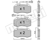 22-0651-2 Sada brzdových destiček, kotoučová brzda METELLI