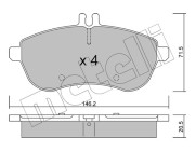 22-0665-0 Sada brzdových destiček, kotoučová brzda METELLI