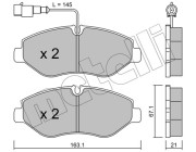 22-0671-4 Sada brzdových destiček, kotoučová brzda METELLI