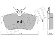 22-0712-0 Sada brzdových destiček, kotoučová brzda METELLI