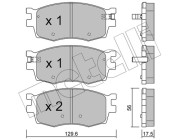 22-0724-0 Sada brzdových destiček, kotoučová brzda METELLI