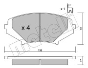 22-0732-0 Sada brzdových destiček, kotoučová brzda METELLI