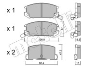 22-0754-0 Sada brzdových destiček, kotoučová brzda METELLI