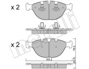 22-0771-0 Sada brzdových destiček, kotoučová brzda METELLI