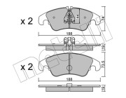 22-0775-0 Sada brzdových destiček, kotoučová brzda METELLI