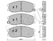 22-0778-0 Sada brzdových destiček, kotoučová brzda METELLI