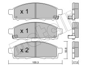 22-0791-1 Sada brzdových destiček, kotoučová brzda METELLI