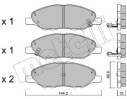 22-0811-0 Sada brzdových destiček, kotoučová brzda METELLI