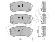 22-0815-0 Sada brzdových destiček, kotoučová brzda METELLI