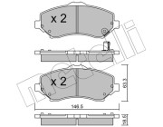 22-0862-1 Sada brzdových destiček, kotoučová brzda METELLI