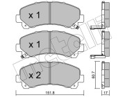 22-0902-0 Sada brzdových destiček, kotoučová brzda METELLI