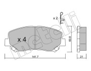 22-0969-1 Sada brzdových destiček, kotoučová brzda METELLI