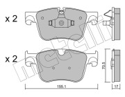 22-0985-0 Sada brzdových destiček, kotoučová brzda METELLI