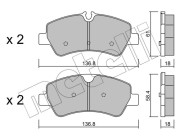 22-0991-0 Sada brzdových destiček, kotoučová brzda METELLI