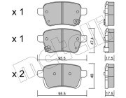 22-1012-0 Sada brzdových destiček, kotoučová brzda METELLI