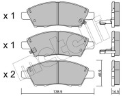 22-1079-0 Sada brzdových destiček, kotoučová brzda METELLI