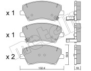 22-1092-0 Sada brzdových destiček, kotoučová brzda METELLI