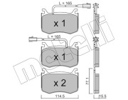 22-1099-0 Sada brzdových destiček, kotoučová brzda METELLI