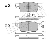 22-1107-0 Sada brzdových destiček, kotoučová brzda METELLI