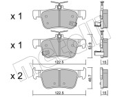 22-1131-0 Sada brzdových destiček, kotoučová brzda METELLI