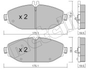 22-1132-0 Sada brzdových destiček, kotoučová brzda METELLI