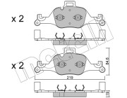 22-1145-0 Sada brzdových destiček, kotoučová brzda METELLI