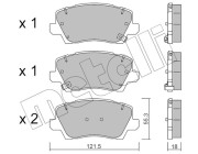 22-1165-0 Sada brzdových destiček, kotoučová brzda METELLI