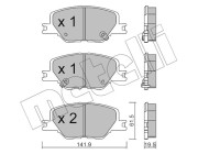 22-1177-0 Sada brzdových destiček, kotoučová brzda METELLI