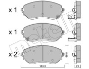 22-1191-0 Sada brzdových destiček, kotoučová brzda METELLI