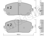 22-1194-0 Sada brzdových destiček, kotoučová brzda METELLI