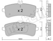 22-1200-0 Sada brzdových destiček, kotoučová brzda METELLI