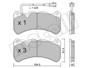 22-1201-0 Sada brzdových destiček, kotoučová brzda METELLI