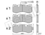 22-1202-0 Sada brzdových destiček, kotoučová brzda METELLI