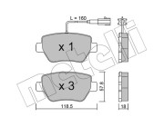 22-1204-0 Sada brzdových destiček, kotoučová brzda METELLI