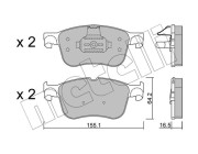 22-1205-1 Sada brzdových destiček, kotoučová brzda METELLI