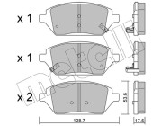 22-1211-0 Sada brzdových destiček, kotoučová brzda METELLI