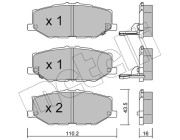 22-1215-0 Sada brzdových destiček, kotoučová brzda METELLI
