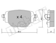 22-1246-0 Sada brzdových destiček, kotoučová brzda METELLI