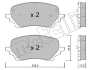 22-1247-0 Sada brzdových destiček, kotoučová brzda METELLI
