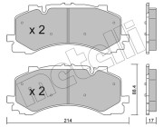 22-1252-0 Sada brzdových destiček, kotoučová brzda METELLI