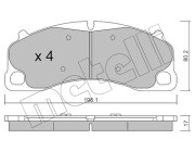 22-1256-0 Sada brzdových destiček, kotoučová brzda METELLI